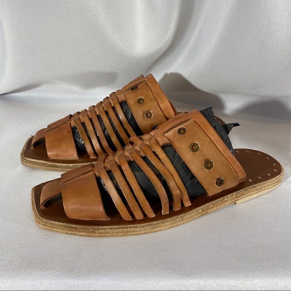 FREE PEOPLE ANGLER FLATS BROWN NEW - Picture 2 of 6